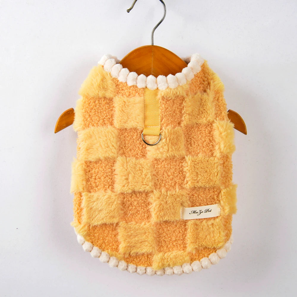 Autumn Winter Puppy Dog Cat Coat Jacket with Buckle Warm Fleece Pet Clothes for Small Dogs Shitzu Chihuahua mascotas Clothing