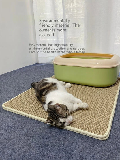 Waterproof EVA Cat Litter Mat 60*90cm EVA Double Layer Pet Litter Box Mat Non-slip Sand Cat Pad Cat Litter Cleaning 6 Colors