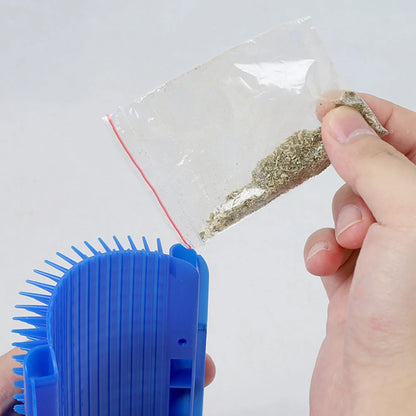 Pet Cat Brush Massage Device Hair Removal Comb Cat Toy Plastic Scratch Bristles Arch Massager Self Grooming Cat Corner Scratcher