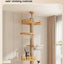 Cats Tree Floor Solid Wooden Cat Tree House Climbing Pets Furniture Adjustable Kitten Trees Tower Multilayer Cat Climbing Frame