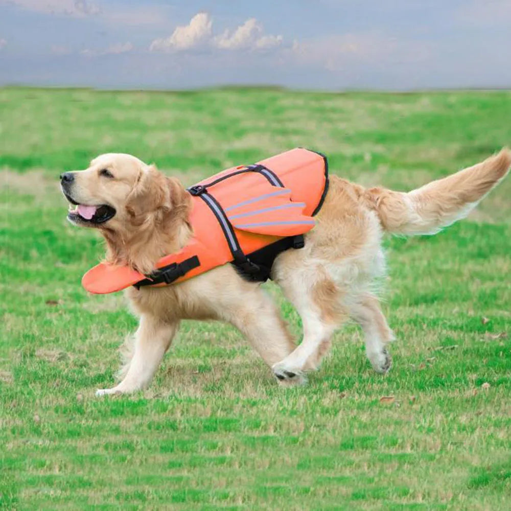 Dog Life Jacket Wings Design Pet Life Vest Dogs Flotation Lifesaver Preserver Swimsuit with Handle for Swim Pool Beach Boating