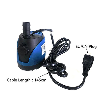 5W  220V-240V Bottom Suction Water Pump Aquarium Ultra-Quiet Submersible Pump For Water Cycle and Pumping of the Fish Tank