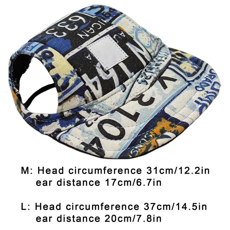 Dog Baseball Hat Pet Outdoor Sun Protection Visor Hat Ear Holes Dog Hats Lightweight Comfort Pet Hat For Outdoor Enthusiasts