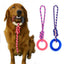 Interactive Training Dog Toys for Small Medium Dogs Rubber Spiked Ring with Rope Chewing Toys Dog Teeth Cleaning Pet Supplies