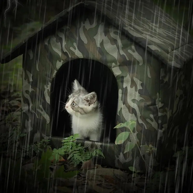 Outdoor Dog Bed Waterproof Roof Bed Waterproof Warm Dog Kennel Winter Tent Dog Nest Thickened Cold-Proof Nest Cat House