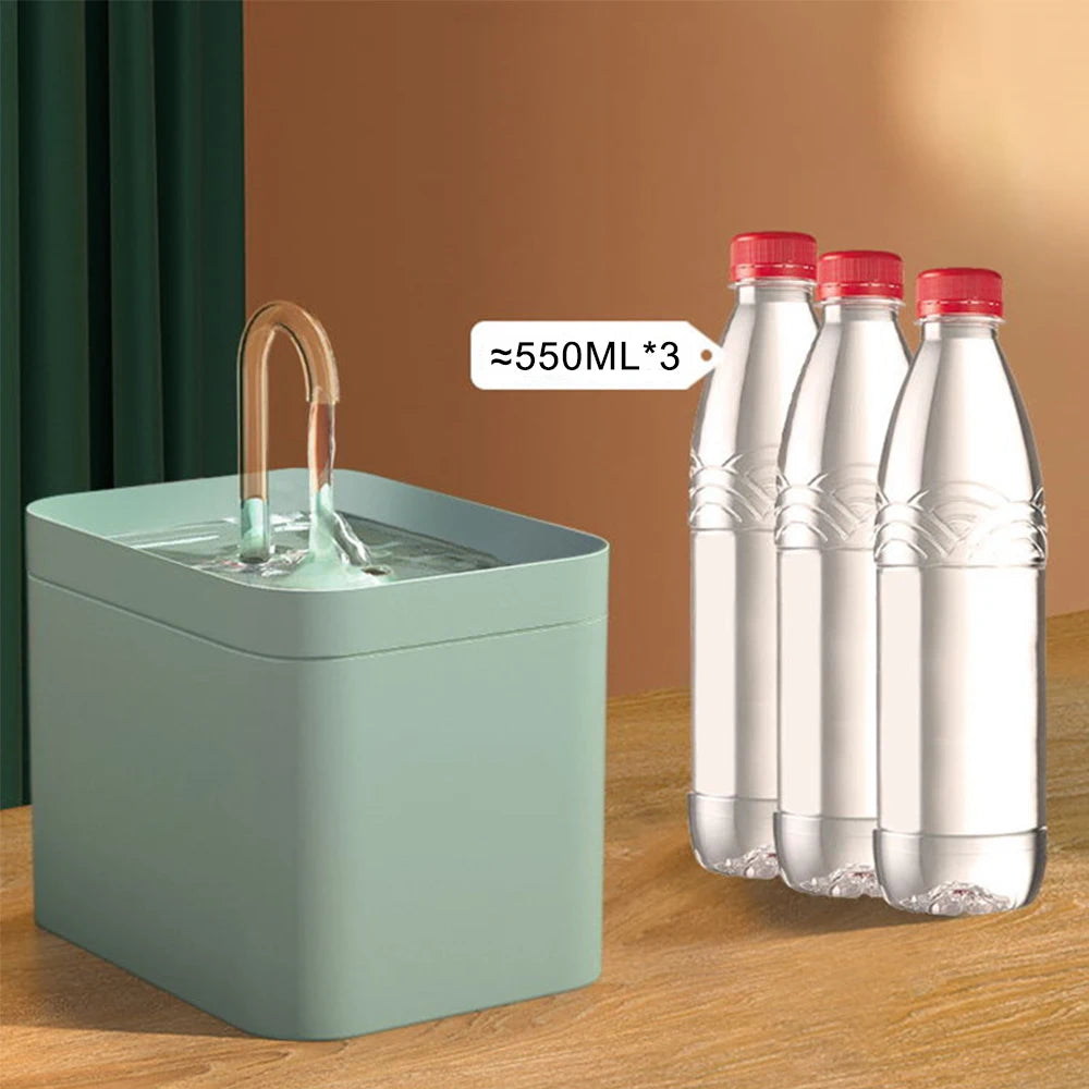 Recirculate Filtring Auto Filter Dispenser for Cats Pet Water Cat Water Fountain USB Electric Mute 1.5L Cat Drinker Bowl