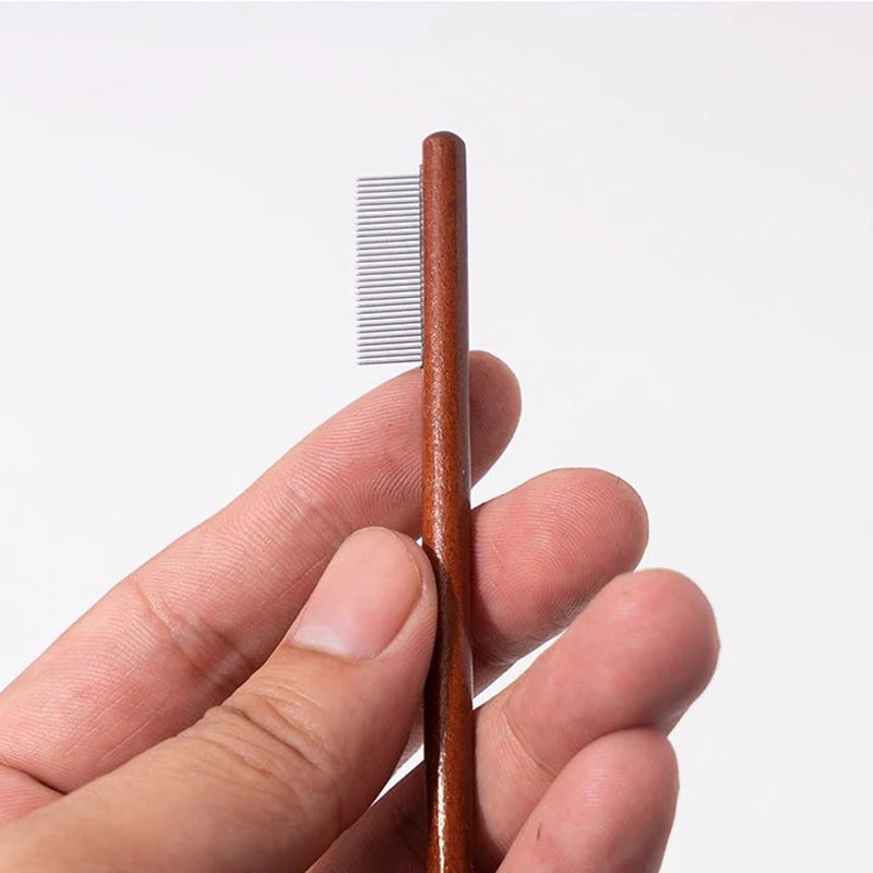 Pet Woodiness Facial Cleaning Comb Removes Tear Stains Eye-poop Comb Dog Hair Repair Scissors Cat Hair Comb Pet Clean Supplies