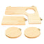 4 Pieces Hamster Wood Platform Set Wood Round Station Board L-shaped Round Hole Standing Platform Hamster Cage Accessories