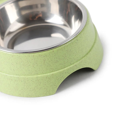 Pet Stainless Steel Bowls Double Puppy Dog Food and Water Bowls Set Cat Bowls Pet Feeder Dishes Dual Bowls for Small Dogs Cats