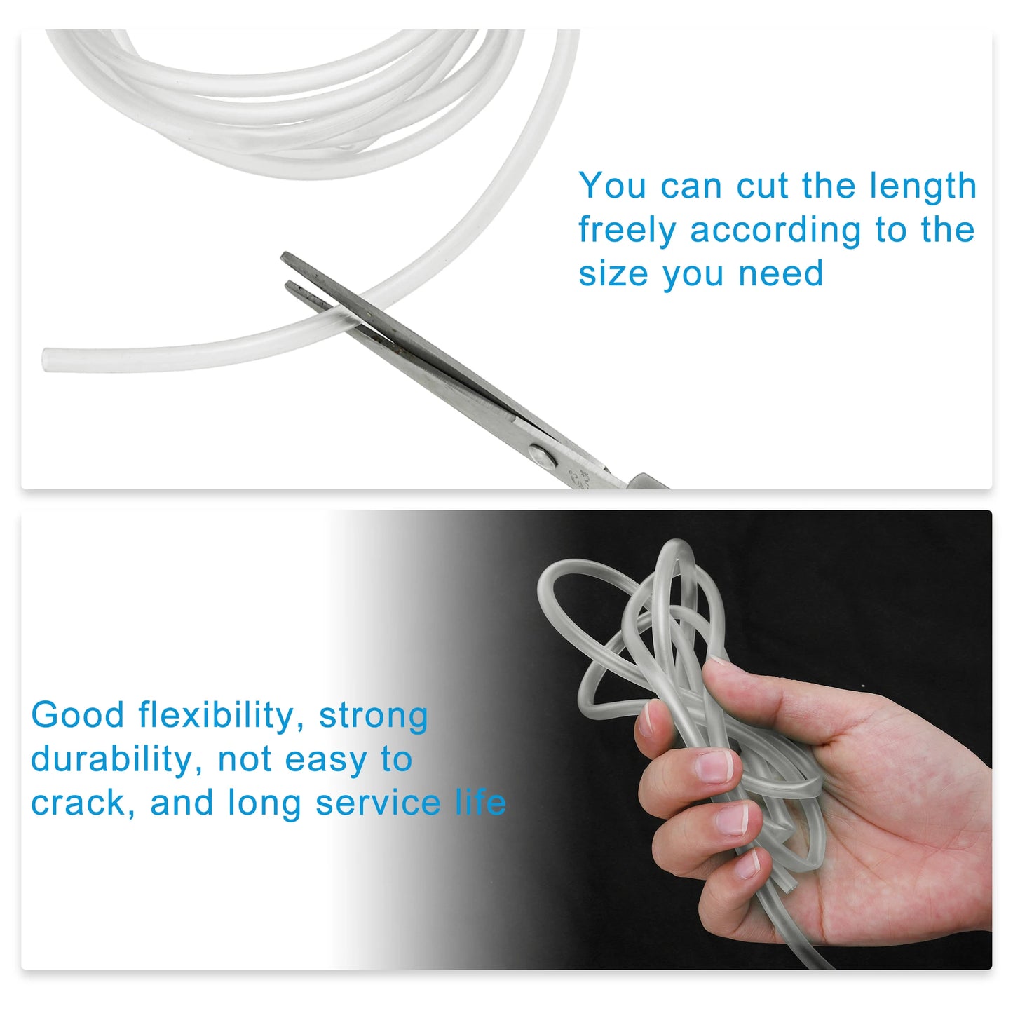 UXCELL 2m 2.5m 12m Aquarium Airline Tubing Standard Aquarium Transparent Hose Pipe 4mm Silicone Tube for Fish Tank Air Pump