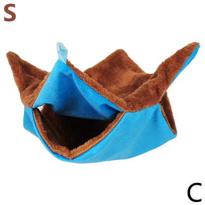 Sugar Hammock Double-layer Design Winter Warm Small Pet Hanging Sleeping Bag Honeybird Comfort Cotton Hand-woven Resting
