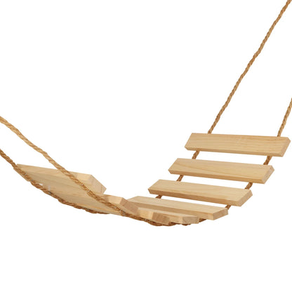 Cat Tree Cat Wall Mounted Climbing Wooden Shelves Sisal Ladders with Hammock and Cat House Cat Bridge for Kittens Perch Sleeping