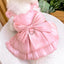 Big Bow Pet Wedding Dress with Buckle Luxury Dog Full Dresses for Small Dogs Pomeranian Poodle Puppy Cat Skirt mascotas Clothes