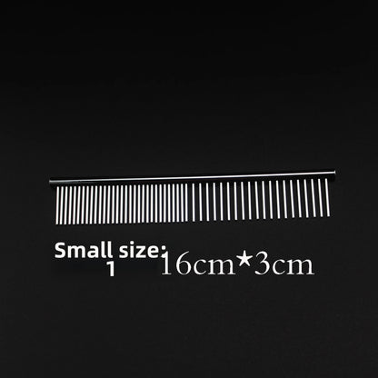 Stainless Steel Pet Grooming Comb Dog Comb Steel Comb Silver Cat Hair Removal Comb Double-sided Comb Pet Supplies Wholesale