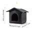 Booteely Black Waterproof Dog House Oxford Cloth And Sponge Material Three Models To Choose From Outdoor Cat House