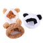 Cute Bear Shaped Hat for Cat Christmas Protective Pet Dogs Cosplay Head Wear York Solid Color Winter Kitten Costume Accessories