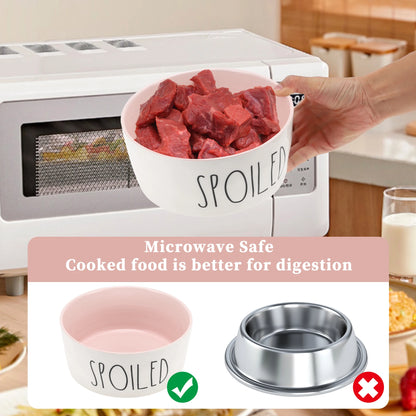 UXCELL 70Oz 200g Ceramic Dog Bowl Large Dog Water Bowl Non-Slip Dog Food Bowls Resistant Pet Bowl Dog Feeders Easy to Clean