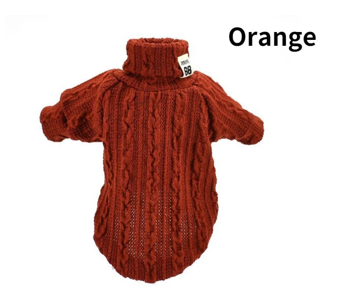 Pet Turtleneck Knitted Sweater Autumn Winter Warm Pet Puppy Dog Clothes for Small Dogs French Bulldog Dog Costume