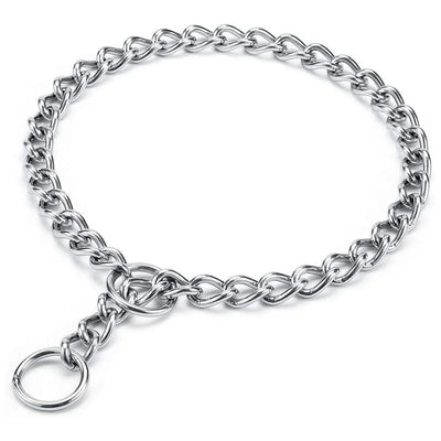Dog Choke Collar Chew-proof Metal Dog Slip Chain Pinch Collars for Small Medium Large Dogs Training Obedience Pet Chain Collar