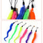 Funny Cat Stick Toy Furry Feather with Bell Cat Stick Toy Kitten Playing Pet Accessories Worm on A String Cat Toys Interactive