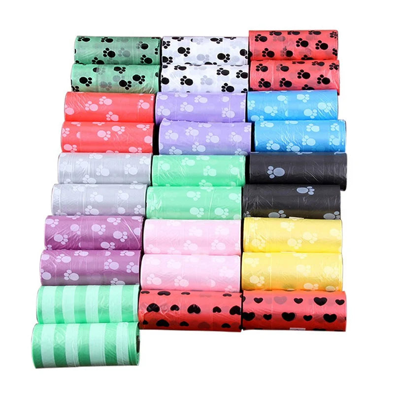 10 Rolls(150Bags) Pet Poop Bags Disposable Dog Waste Bags 15 Bags/ Roll Large Cat Waste Bags Doggie Outdoor Clean