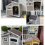 Dog House Outdoor Large Dog Kennel Wooden VillaHouse Cat Nest Rainproof Waterproof Sunscreen Outdoor Pet Cage