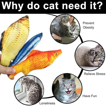 1set/2pcs Simulation Fish Cat Toys For Grinding Teeth And Playing Cat Entertainment Toys Decompression Toys Interactive Toy