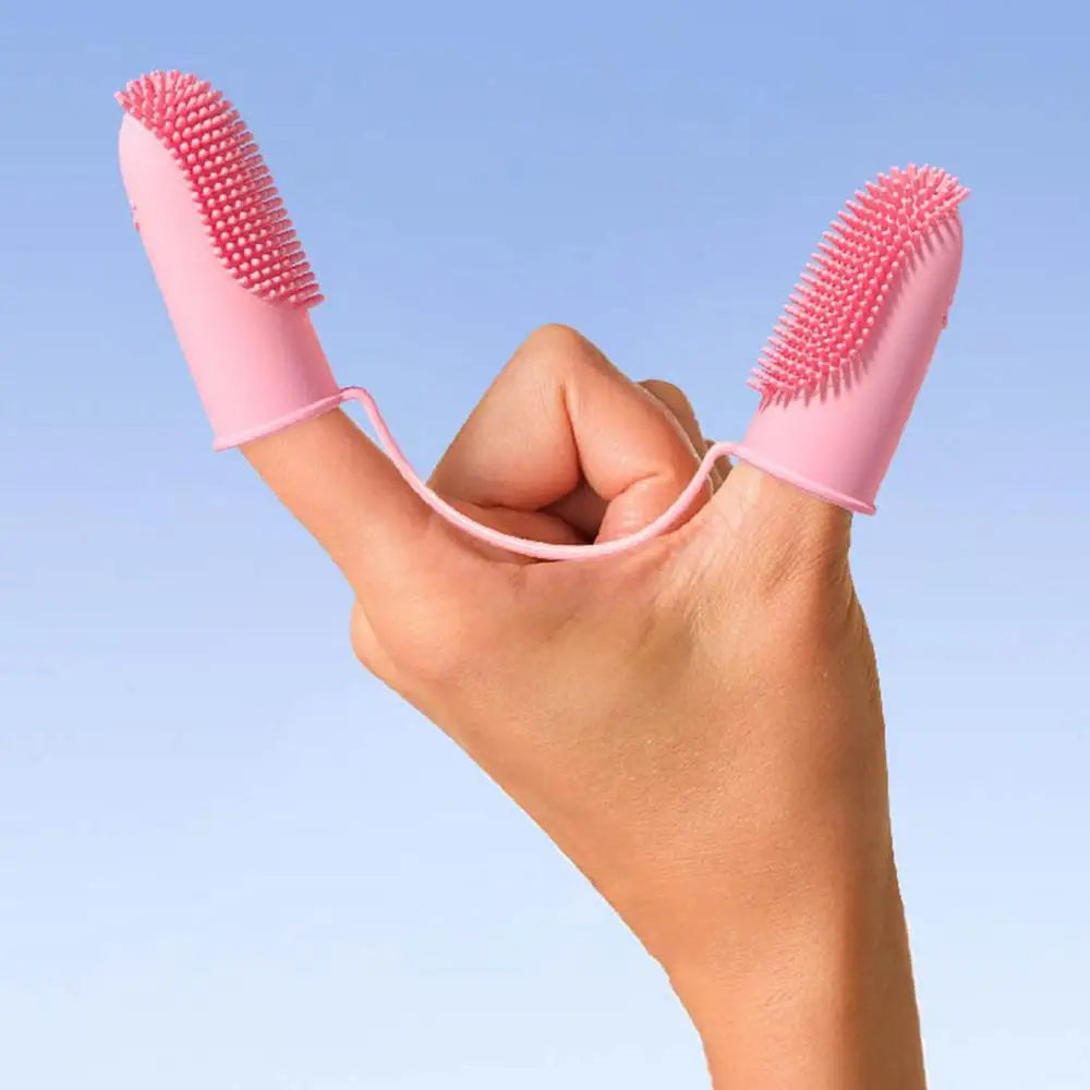 Puppy Tooth Brush Dog Finger Toothbrush For Easy Teeth Cleaning Dental Brush For Small Dogs Cats And Most Pets Supplies