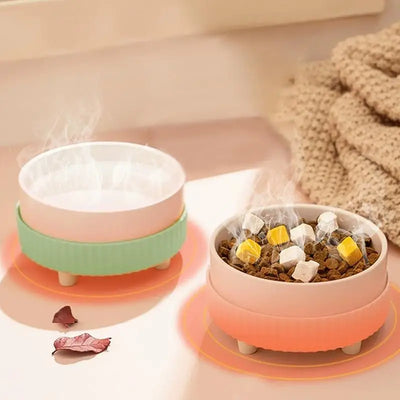 Dogs Heated Water Bowl For Pet Winter Heated Water Feeder Constant Temperature USB Rechargeable Heating Bowl Pet Accessories