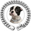 Strong Stainless Steel Dog Collar Choke with Safety Buckle Lock Golden Cuban Link Chain Metal Necklace Training Collar for Pets