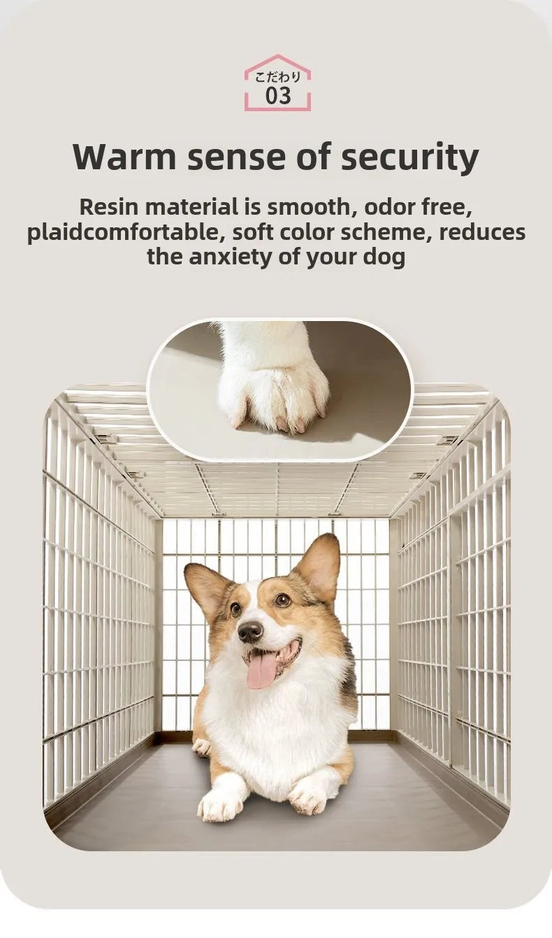 Alice Resin Dog Cage with Toilet Dog Fence Cat Cage Household Dog Cage Medium Size Indoor  Large