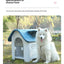 Plastic Dog Kennels Pet House with Door Modern Detachable Outdoor Indoor Waterproof Pet Houses