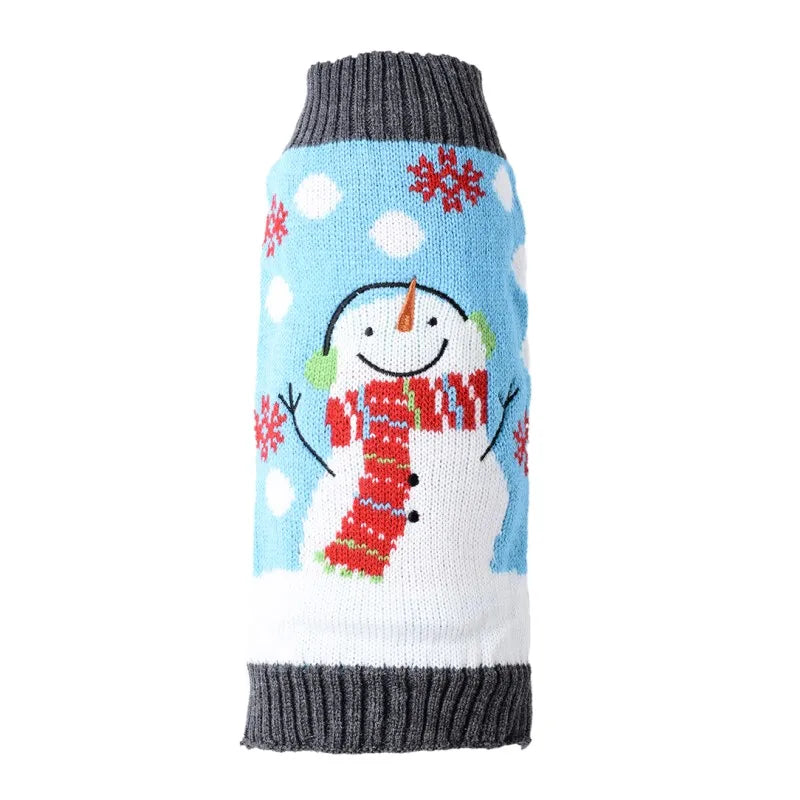 Christmas Dog Clothes Winter Dog Sweater Knitted Warm Coat Pet Clothing for Small Medium Dogs Costume Striped Print Dog Pullover