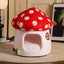 Pet  Warm Bed Cave Nest Mushroom Shape Cat Winter Tent Warming Puppy House Cozy Kitten Sleeping Tent Cave Beds For Small Pets