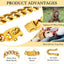 23MM Gold Dog Collar,Dog Chain Collars with Cuban Link Dog Collar,Heavy Duty Training Collar Chew Proof for Medium Dogs