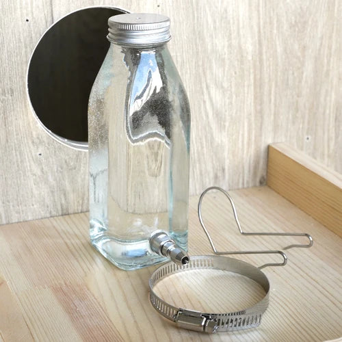 Silent Fine Needle Stainless Steel Striking Needle Water Bottle, Dragon Cat Beige Long Hair  Feed Water, Drinking Bottle
