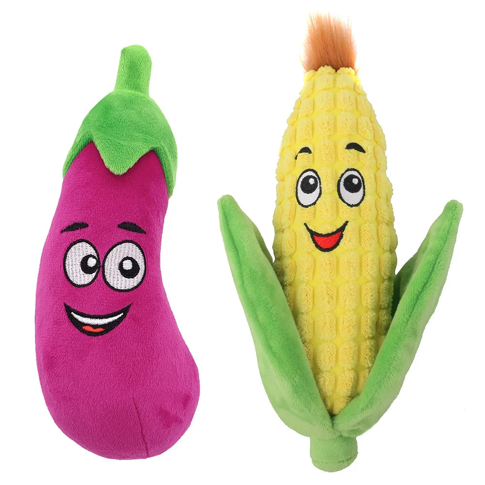 Dog Plush Toy Squeaky Plush Stuffed Food Fast Food Fries Burger Coffee Cup Pet Dog Toys Fleece Squeak Toys