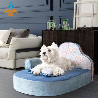 Bola kennel medium and large dog sofa bed removable and washable winter warm dog bed golden feather nest cushion pet supplies