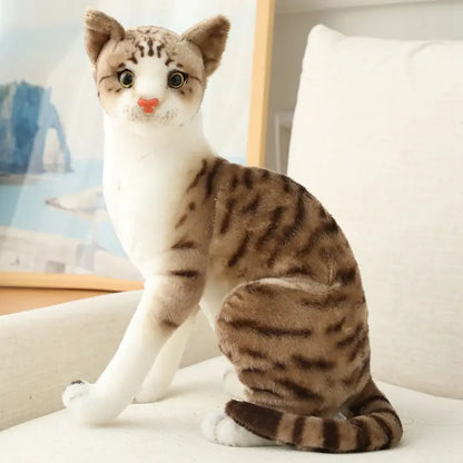 Stuffed Siame Cats Plush Toy 20/25cm Simulation American Shorthair Cute Cat Pet Toys Lifelike Home Decor Birthday Gift