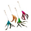 Cat Toy Stick Feather Wand With Bell Mouse Cage Toys Plastic Artificial Colorful Cat Teaser Toy Pet Supplies Random Color
