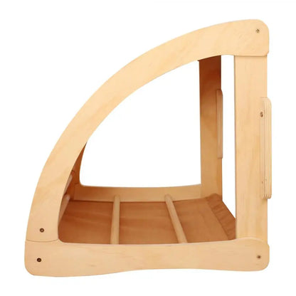 1 Piece Wall Mounted Wooden Cat House Cat Bridge Cat Hammock Hanging Bed with Jumping Platform for Kitten Perch and Rest