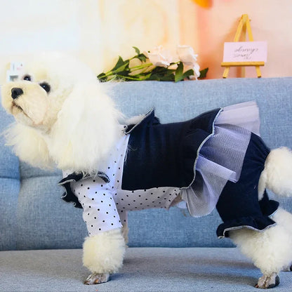 Dog Jumpsuit Skirt Yorkie Chihuahua Maltese Poodle Bichon Puppy Fashion Costume Small Dog Clothes Pants Dress Pet Outfit Tutu