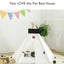 Pet Teepee Tent for Cats and Dogs Portable Removable Washable Dog House Indoor Puppies House with Cushion and Blackboard Cat Bed