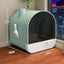 Hot Sale Easy Cleaning Closed Activated Carbon Deodorizing Semi-automatic Cat Litter Box