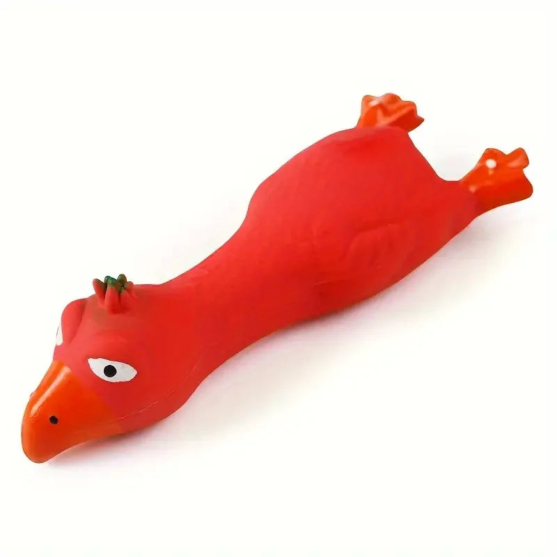 Dog Toys Make a Sound Cooing Chicken Dog Toy - Durable Latex Chew For Small To Medium Breeds Interactive Play & Dental Health