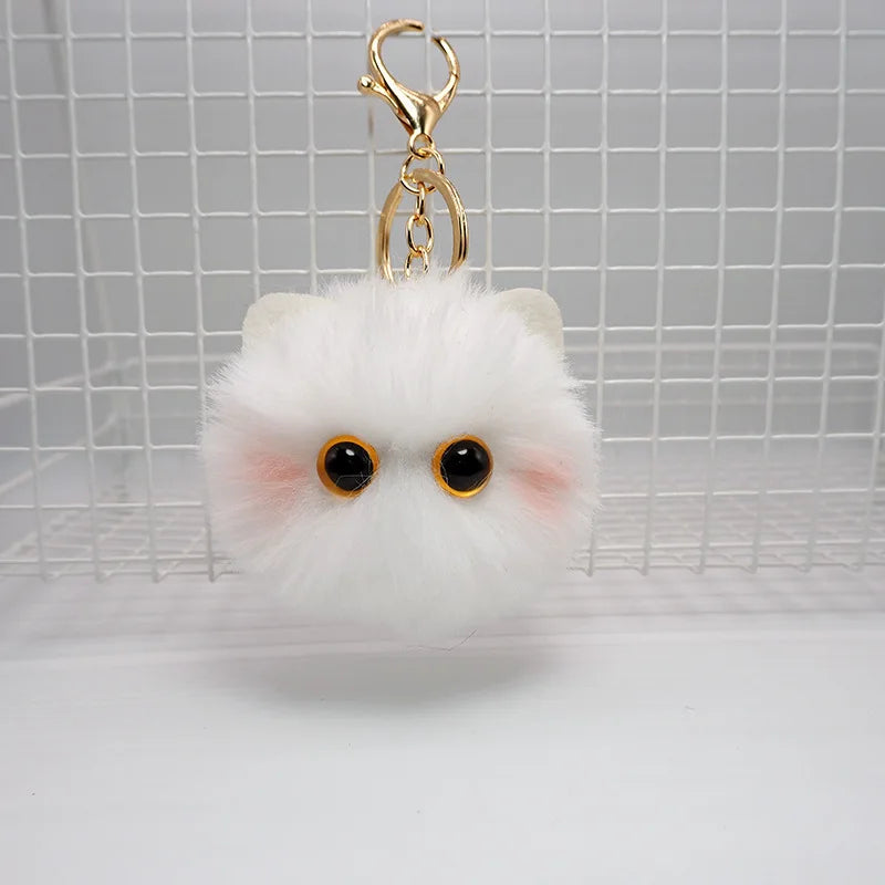 New Blush Black Briquette Cat Hand Plush Doll Keychain Pendant Girly Heart School Bag Pendant