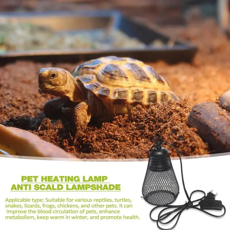 Reptile Anti-Scald Lamp Covers Heating Lamp Lampshade Ceramic Light Bulb Enclosure Safe And Durable Heating Lamp Lampshade For