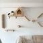 1 Piece Cat Wall Mounted Shelf Furniture Cat Jumping Platform and Stairway with Cat Hammock or Scratching Post for Cats Playing