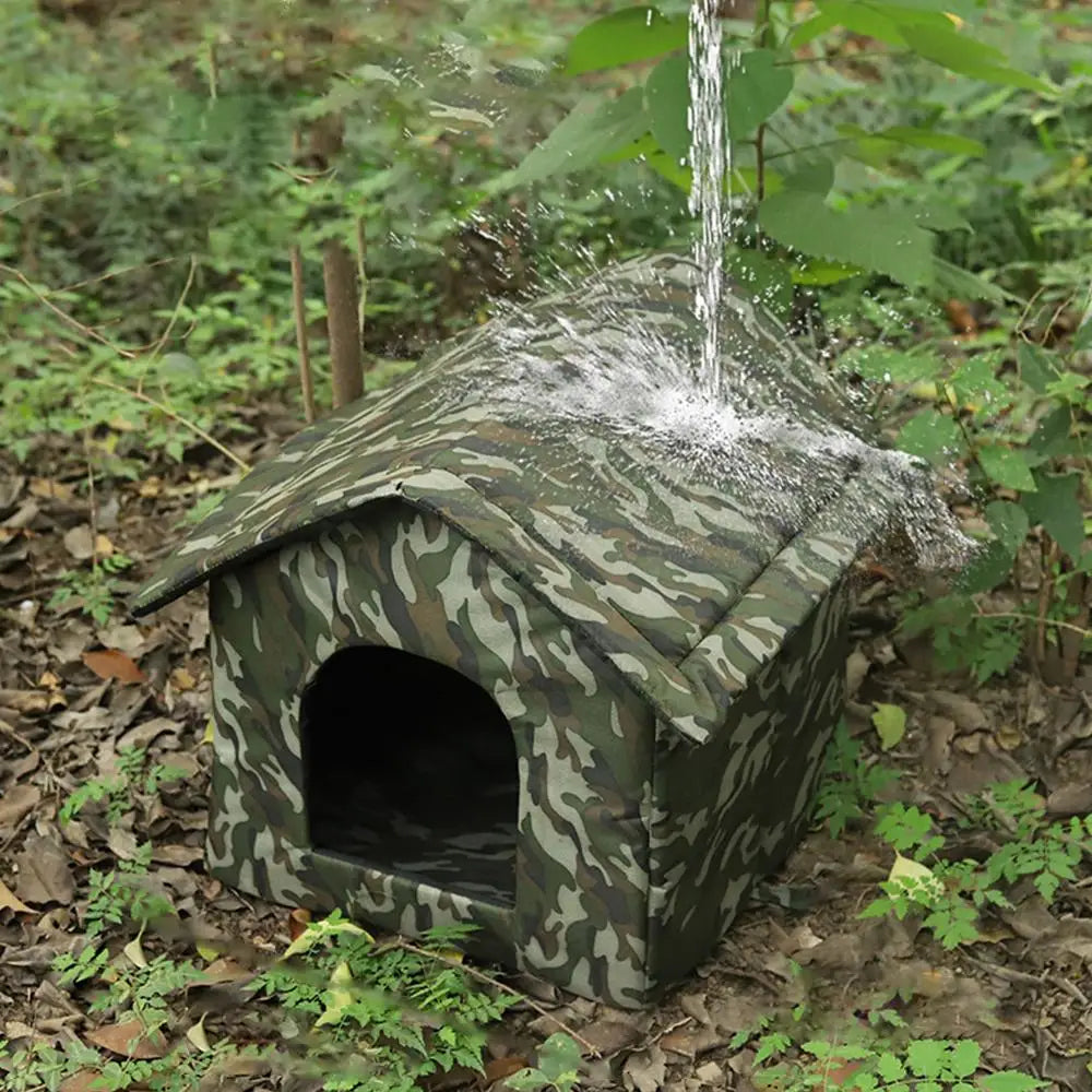 Outdoor Dog Bed Waterproof Roof Bed Waterproof Warm Dog Kennel Winter Tent Dog Nest Thickened Cold-Proof Nest Outdoor Cat House