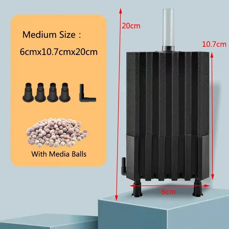 1Pcs Black Aquarium Filter for Aquarium Fish Tank Air Pump Skimmer Biochemical Sponge Filter Aquarium Bio Filters Filtro Aquario